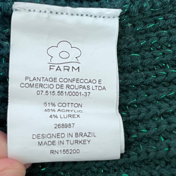 Farm Rio x Anthropologie Rainbow Striped Turtleneck Sweater, size small - Picture 6 of 6